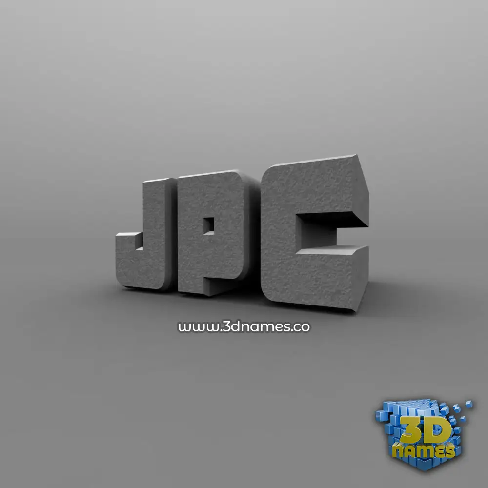 jpc in Solid Grey style - 3D name wallpaper