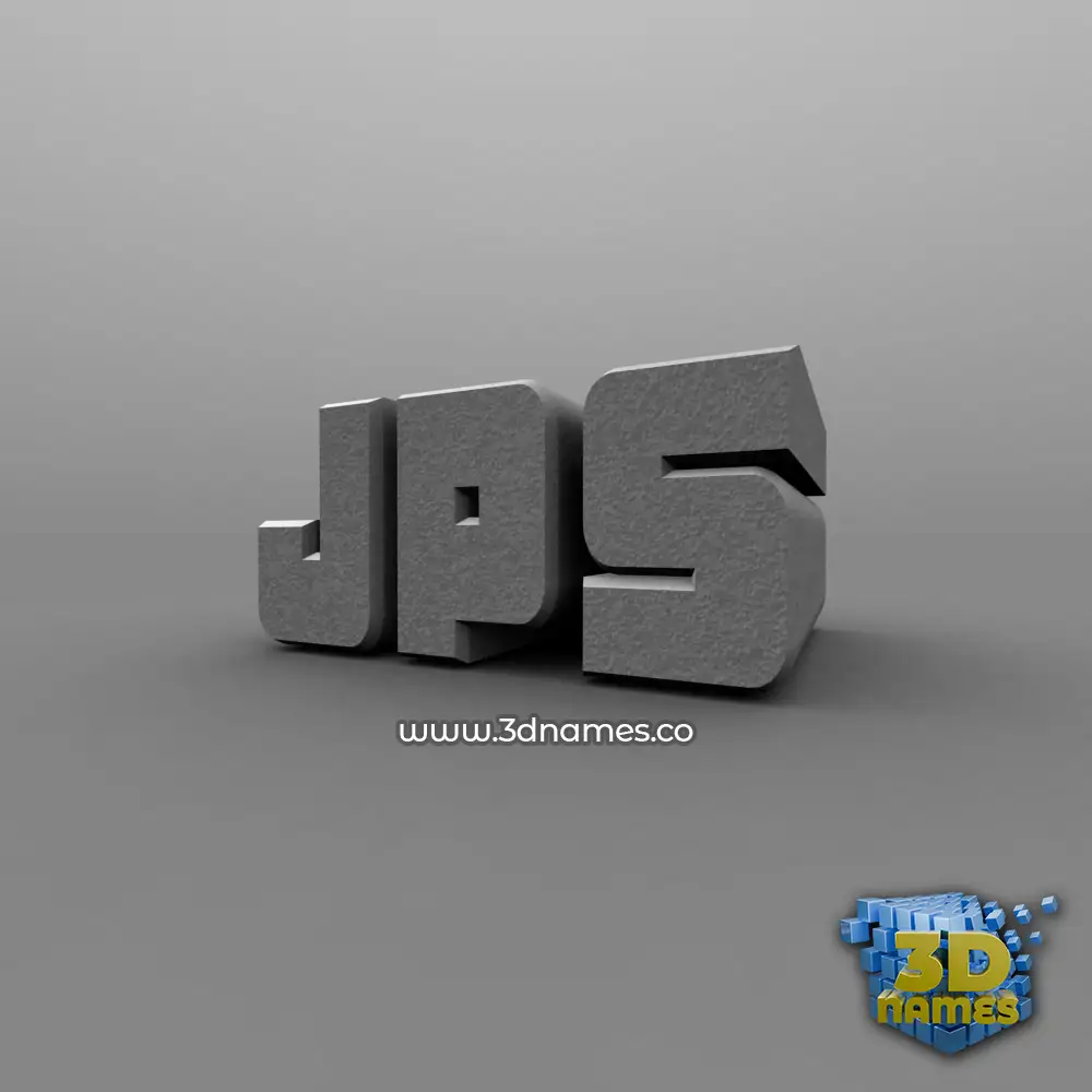 jps in Solid Grey style - 3D name wallpaper