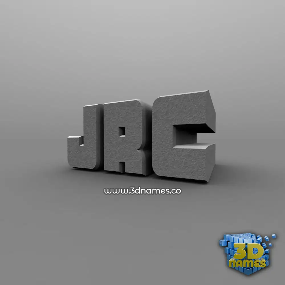 jrc in Solid Grey style - 3D name wallpaper