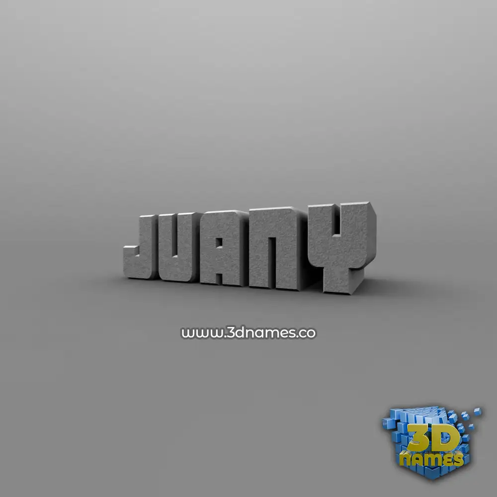 juany in Solid Grey style - 3D name wallpaper