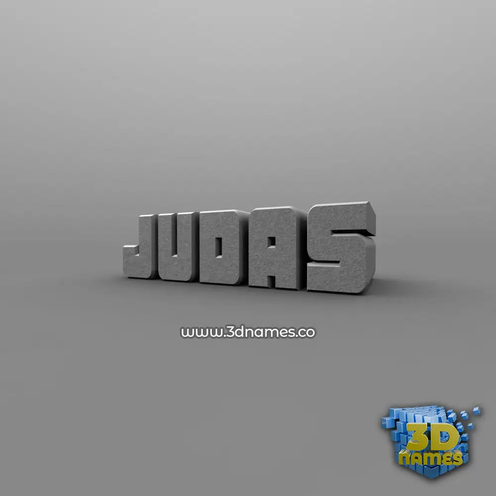 judas in Solid Grey style - 3D name wallpaper