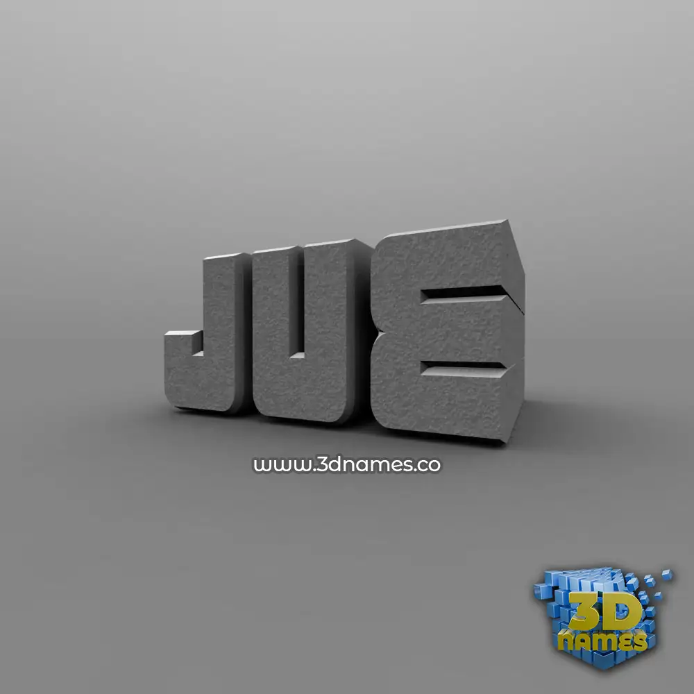 jue in Solid Grey style - 3D name wallpaper