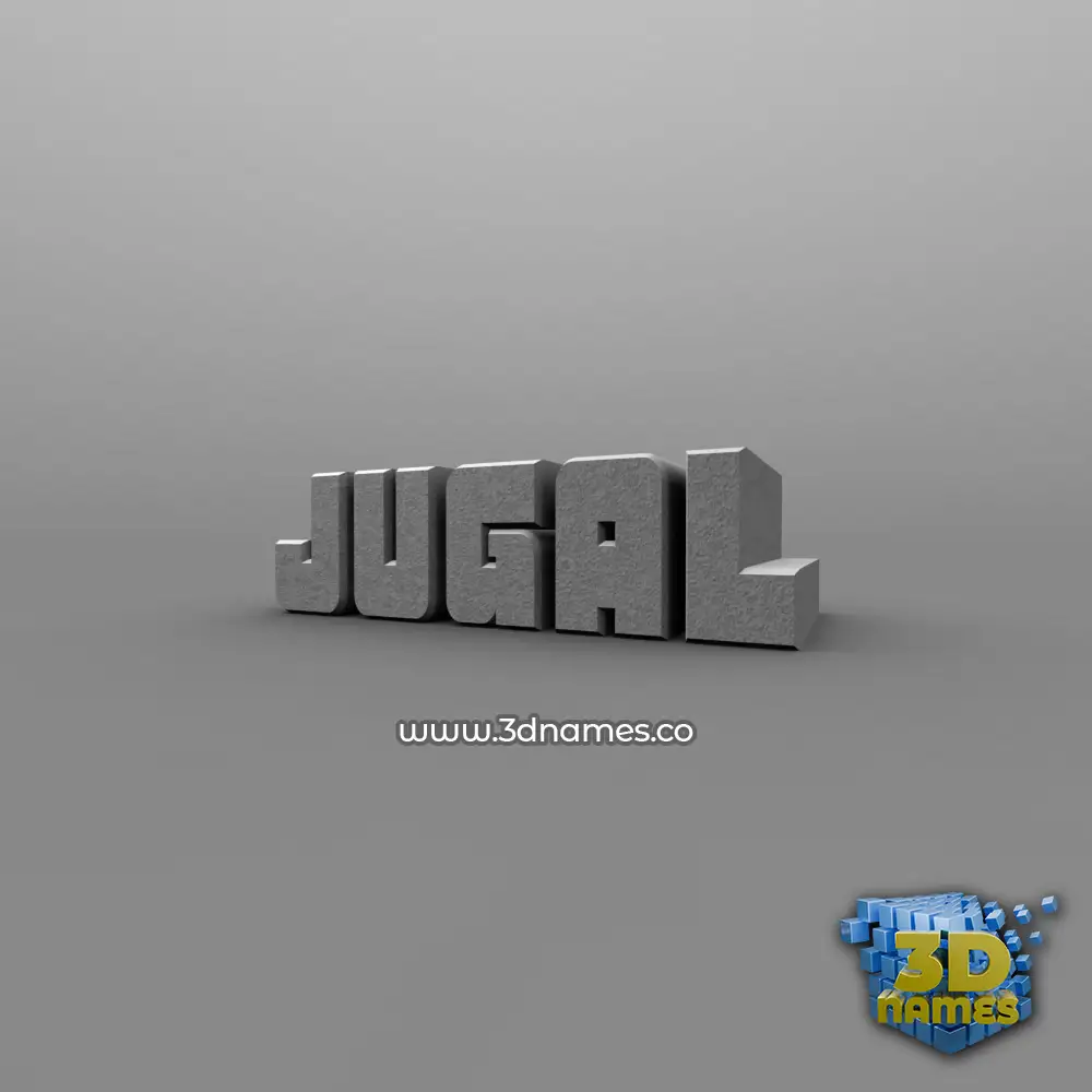 jugal in Solid Grey style - 3D name wallpaper