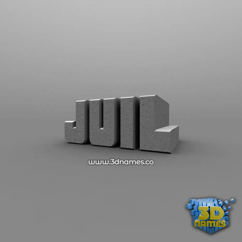 juil in Solid Grey style - 3D name wallpaper