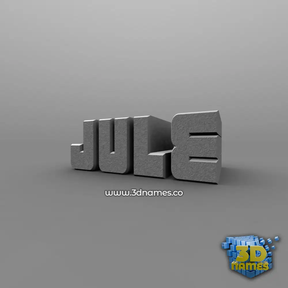 jule in Solid Grey style - 3D name wallpaper
