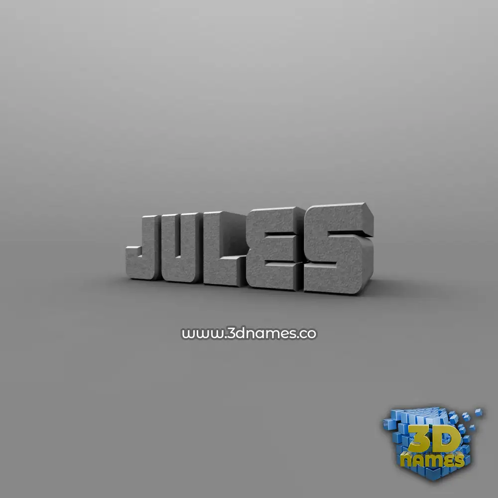 jules in Solid Grey style - 3D name wallpaper