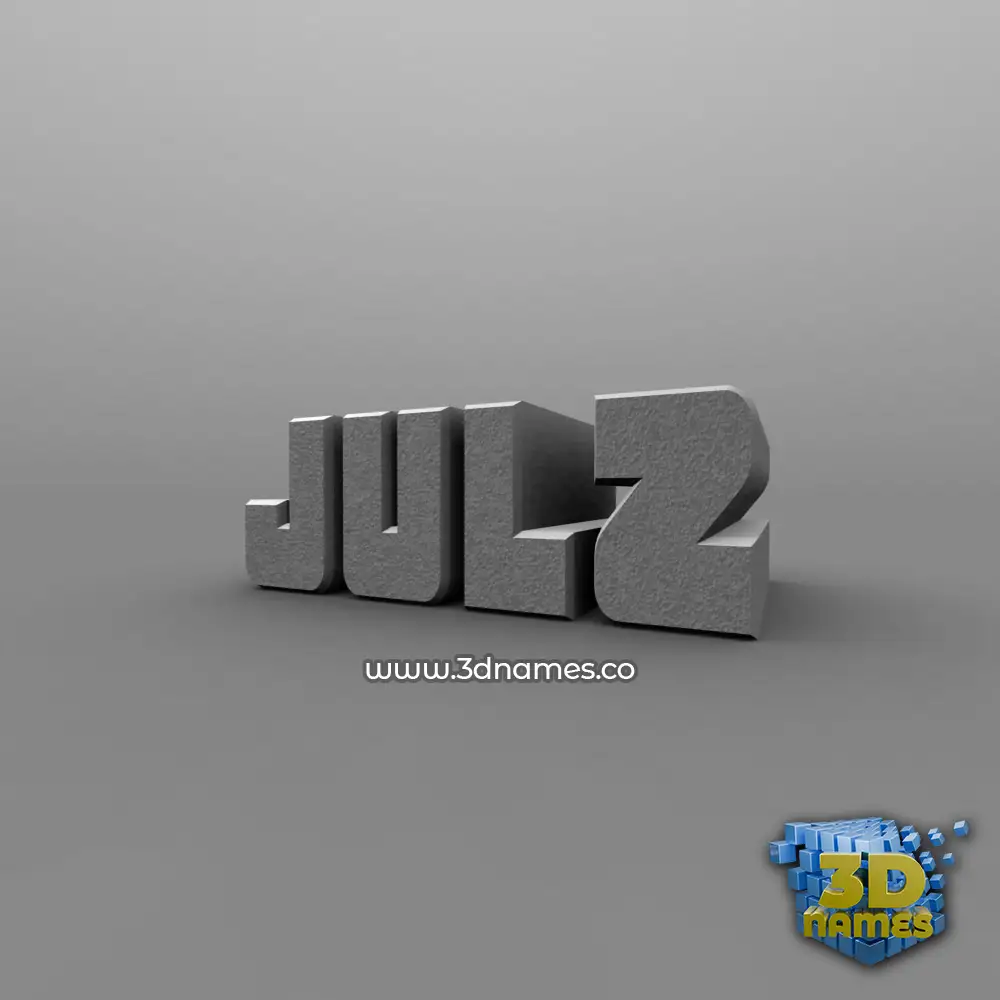 julz in Solid Grey style - 3D name wallpaper