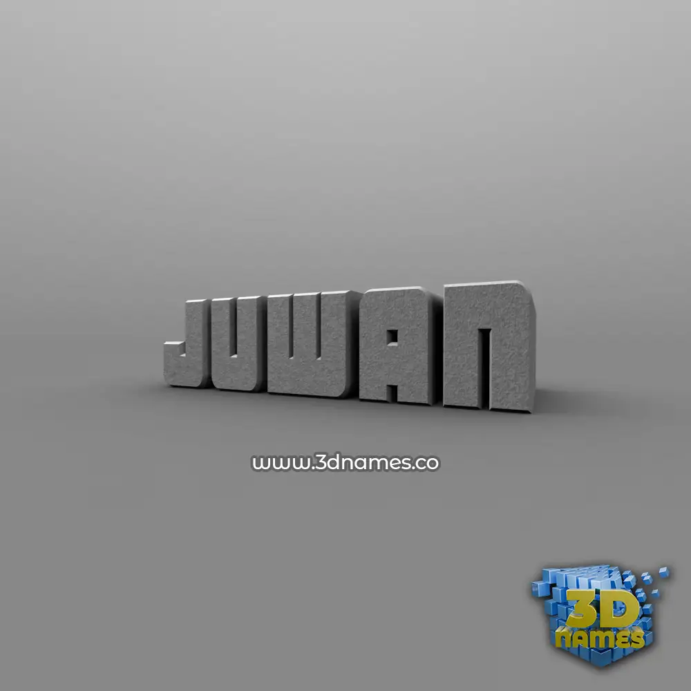 juwan in Solid Grey style - 3D name wallpaper