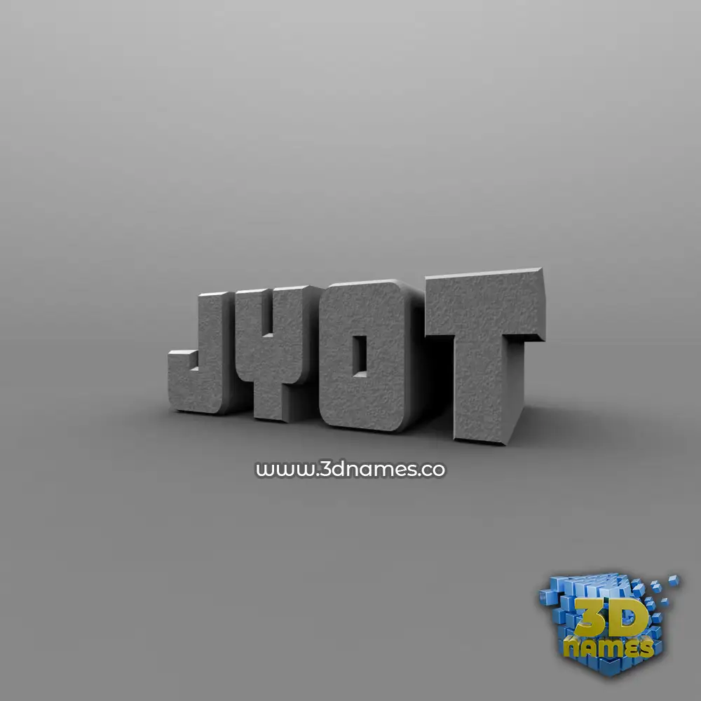 jyot in Solid Grey style - 3D name wallpaper