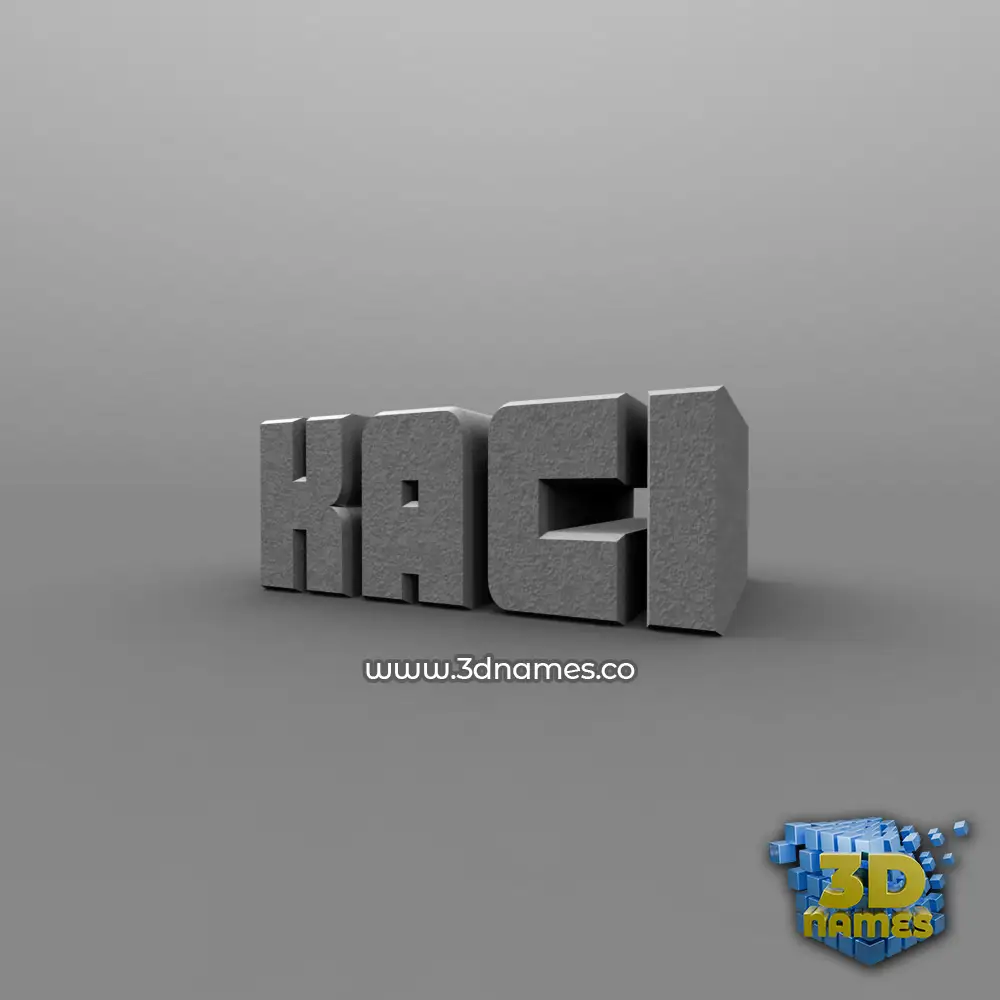 kaci in Solid Grey style - 3D name wallpaper