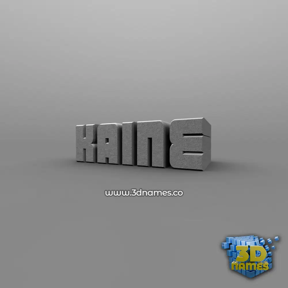 kaine in Solid Grey style - 3D name wallpaper