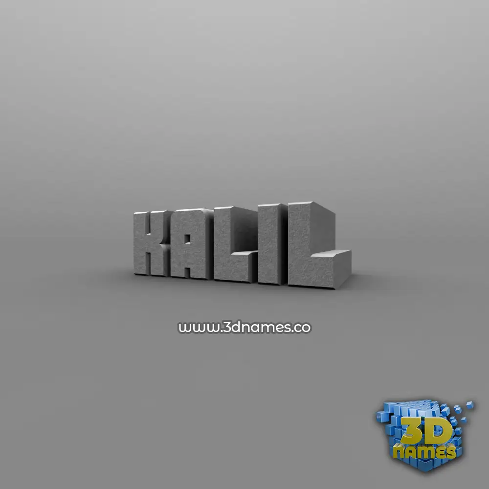 kalil in Solid Grey style - 3D name wallpaper