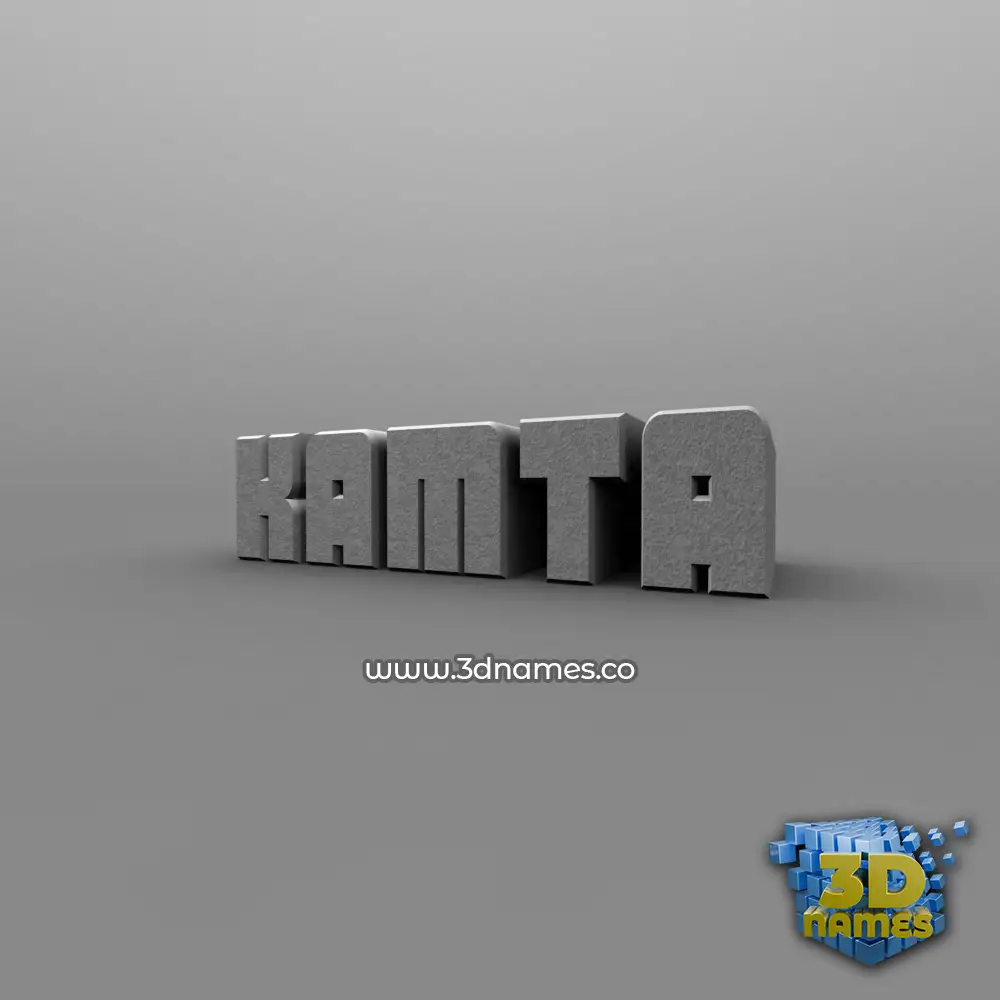 kamta in Solid Grey style - 3D name wallpaper