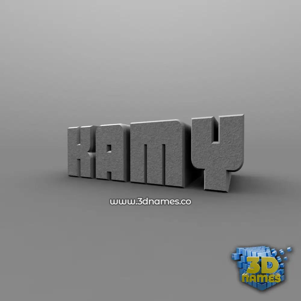 kamy in Solid Grey style - 3D name wallpaper