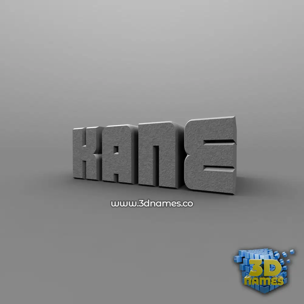 kane in Solid Grey style - 3D name wallpaper