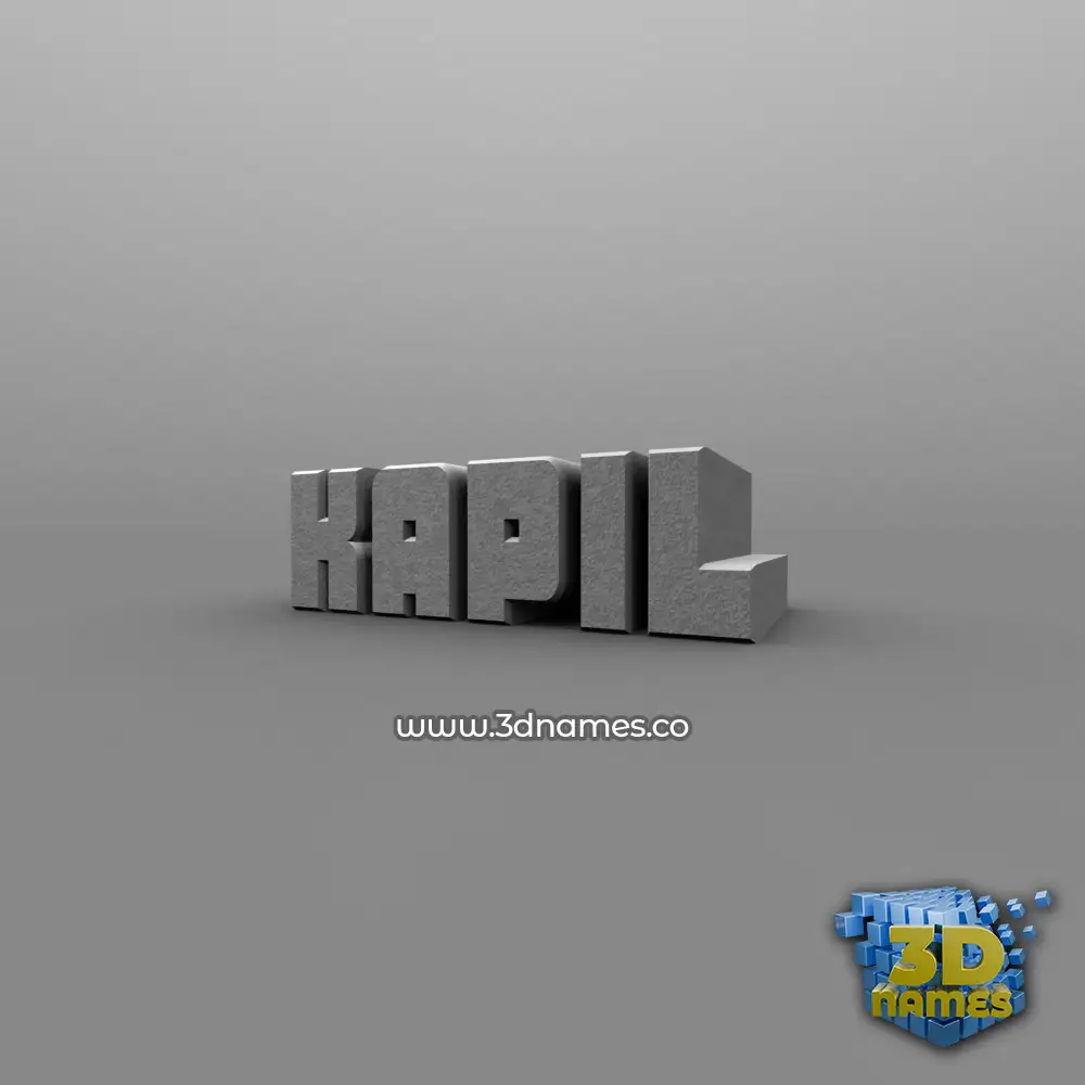 kapil in Solid Grey style - 3D name wallpaper