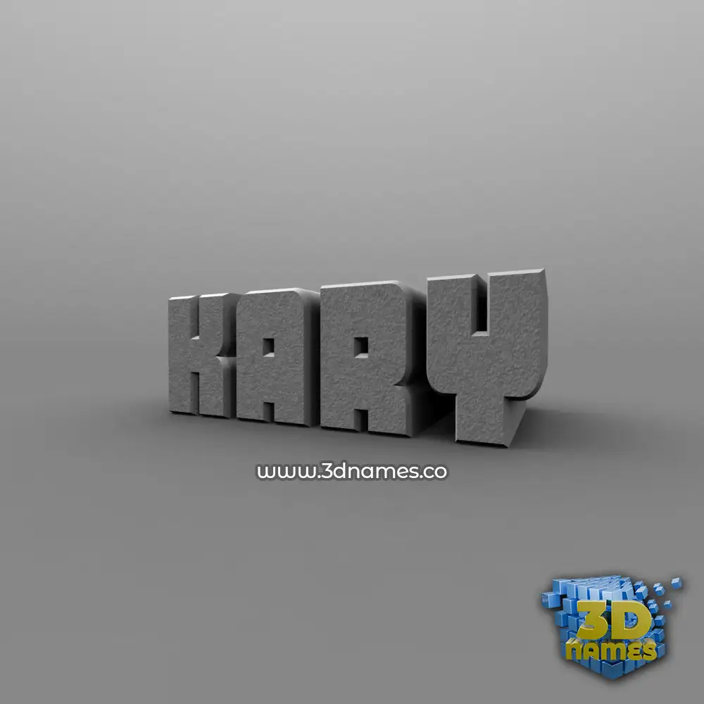 kary in Solid Grey style - 3D name wallpaper