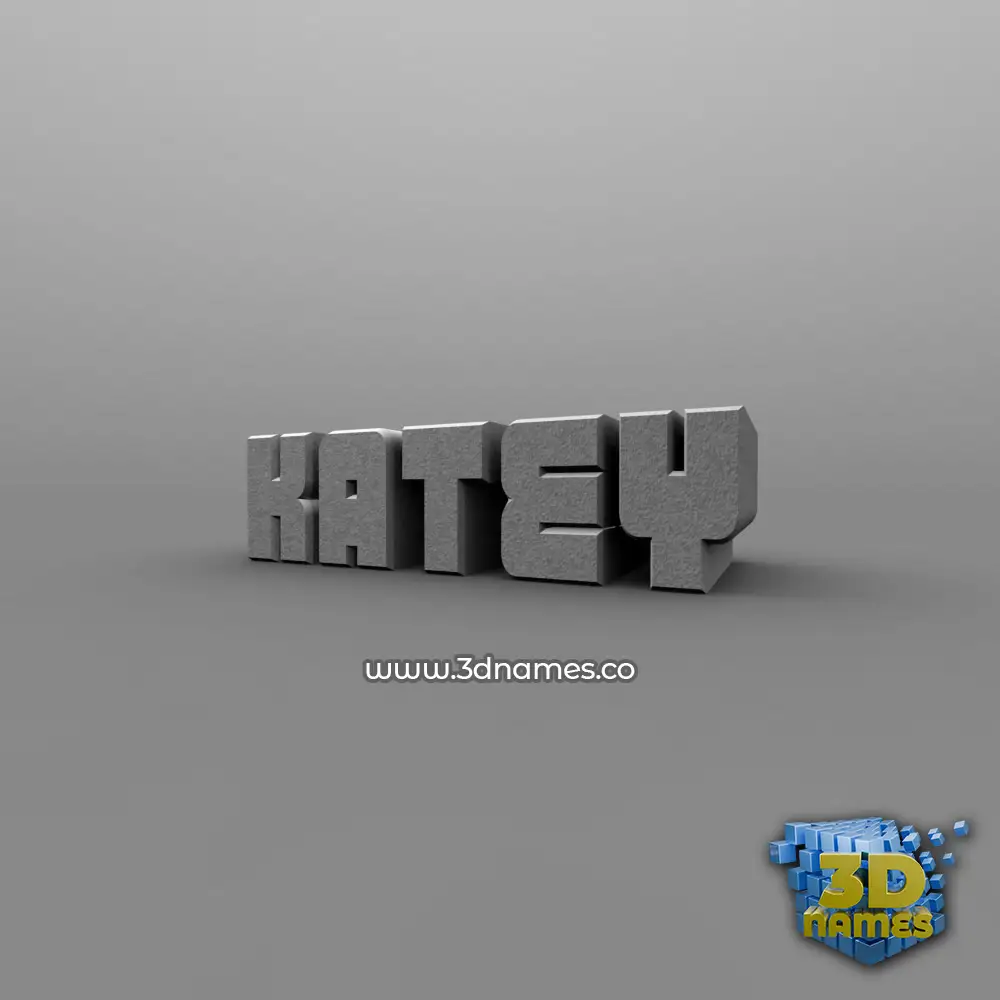katey in Solid Grey style - 3D name wallpaper