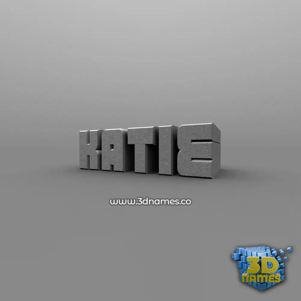 katie in Solid Grey style - 3D name wallpaper