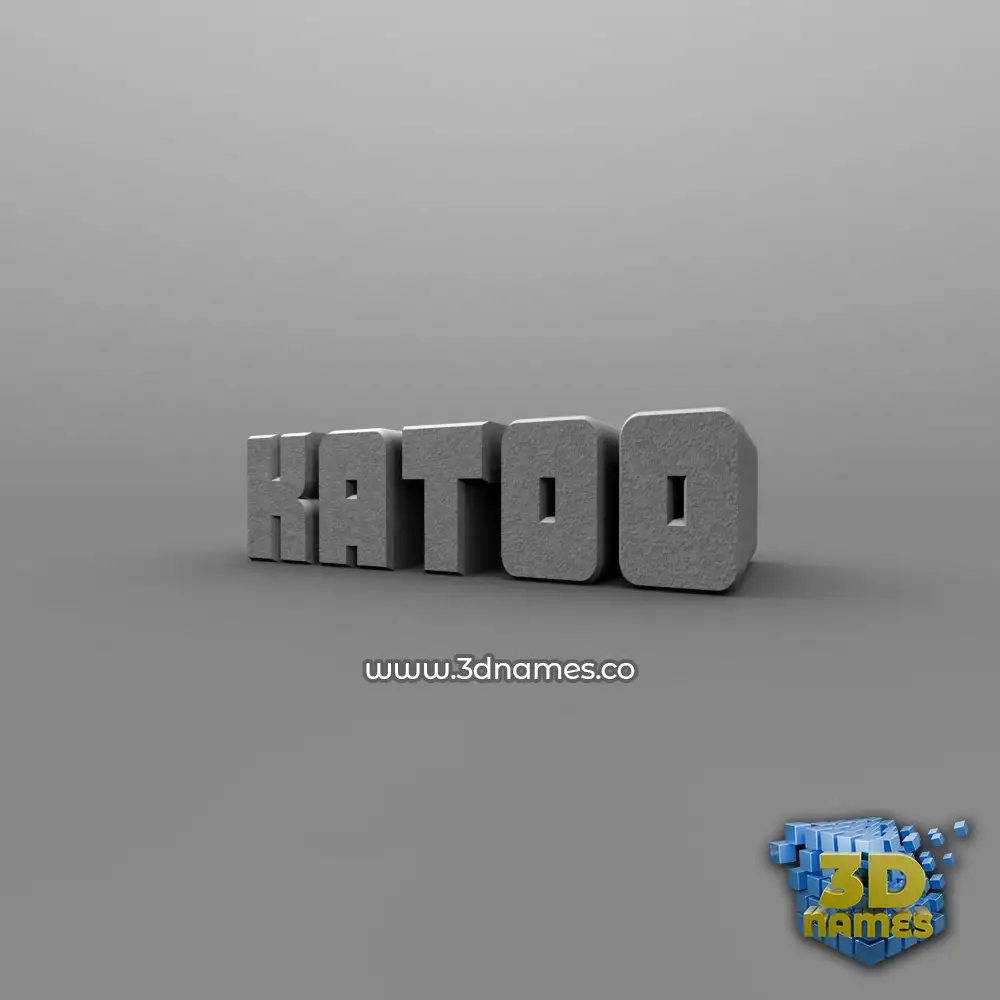 katoo in Solid Grey style - 3D name wallpaper