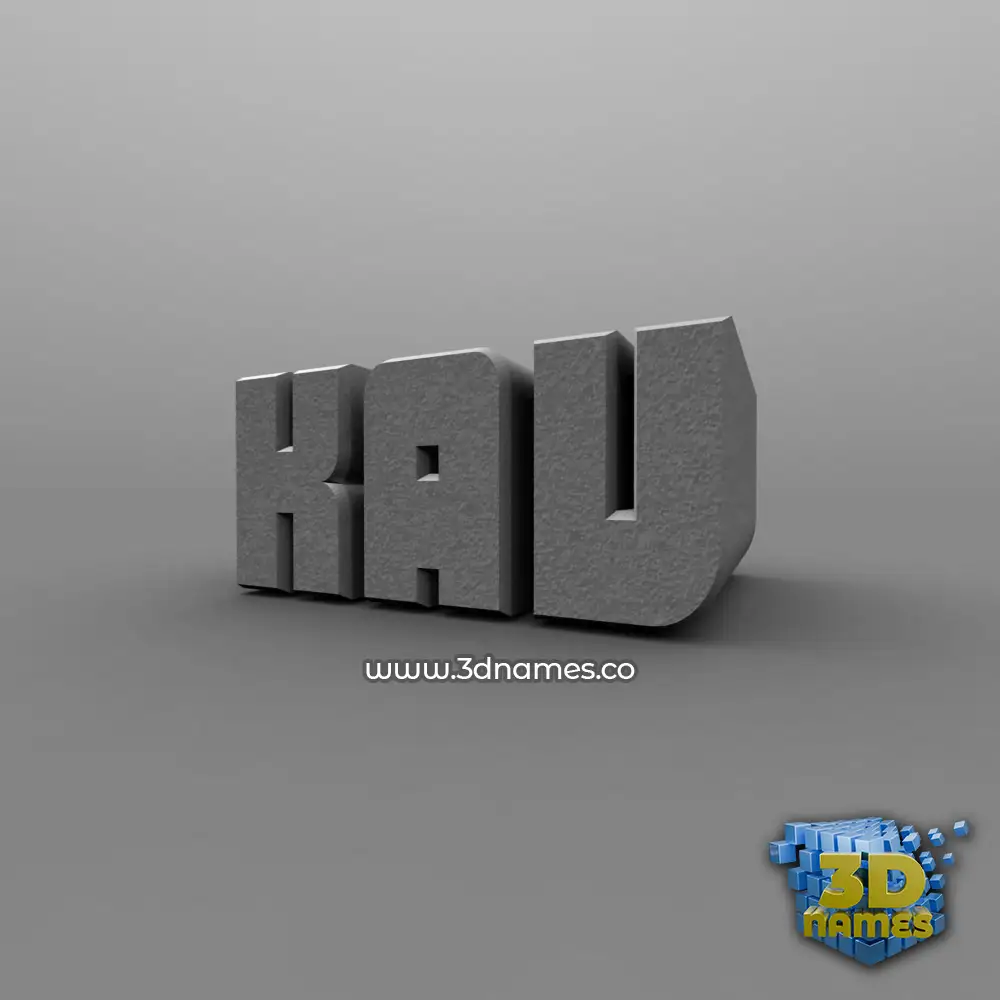 kav in Solid Grey style - 3D name wallpaper