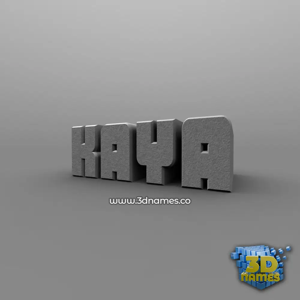 kaya in Solid Grey style - 3D name wallpaper