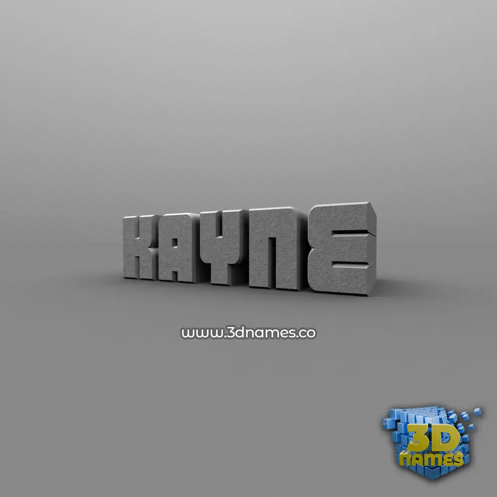 kayne in Solid Grey style - 3D name wallpaper
