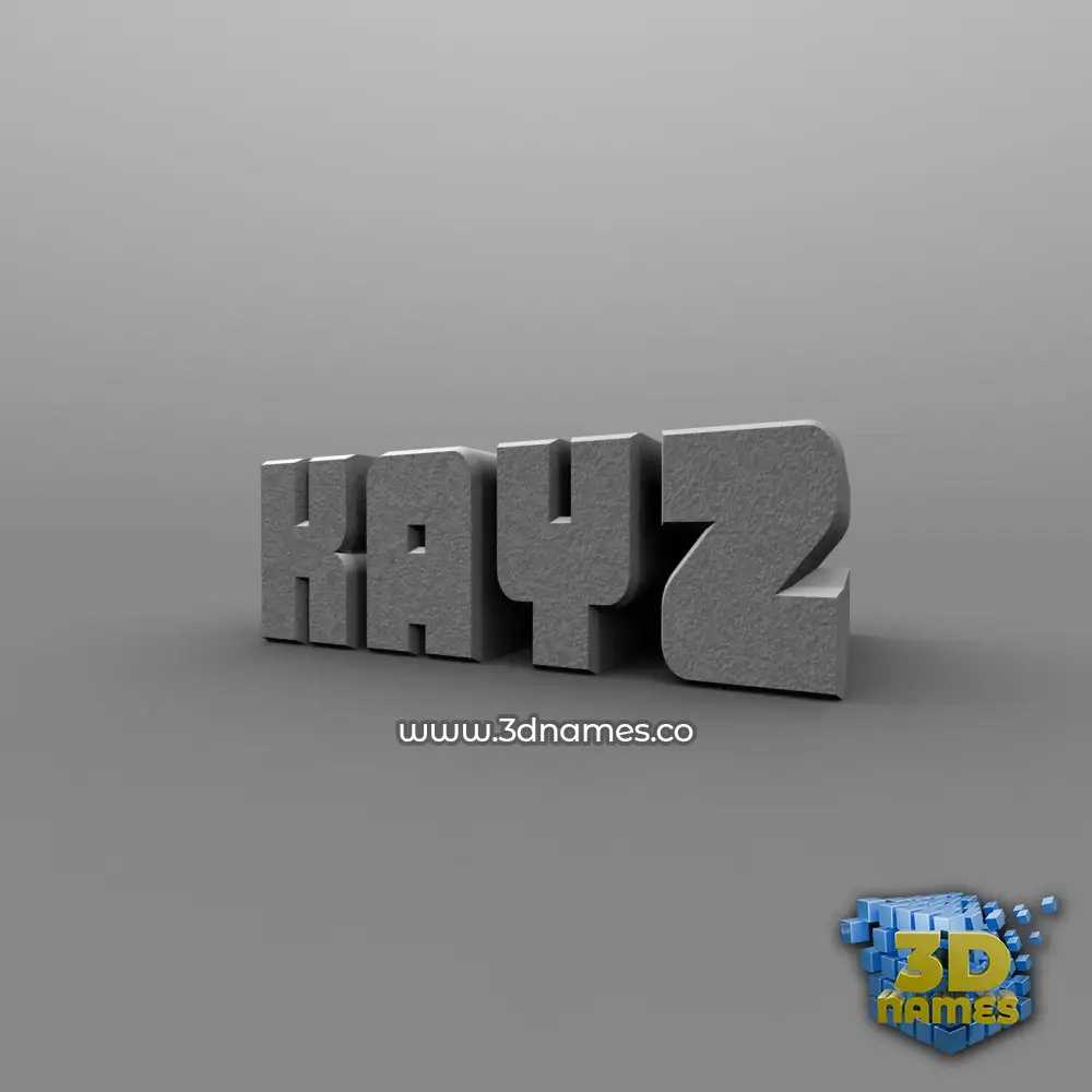 kayz in Solid Grey style - 3D name wallpaper