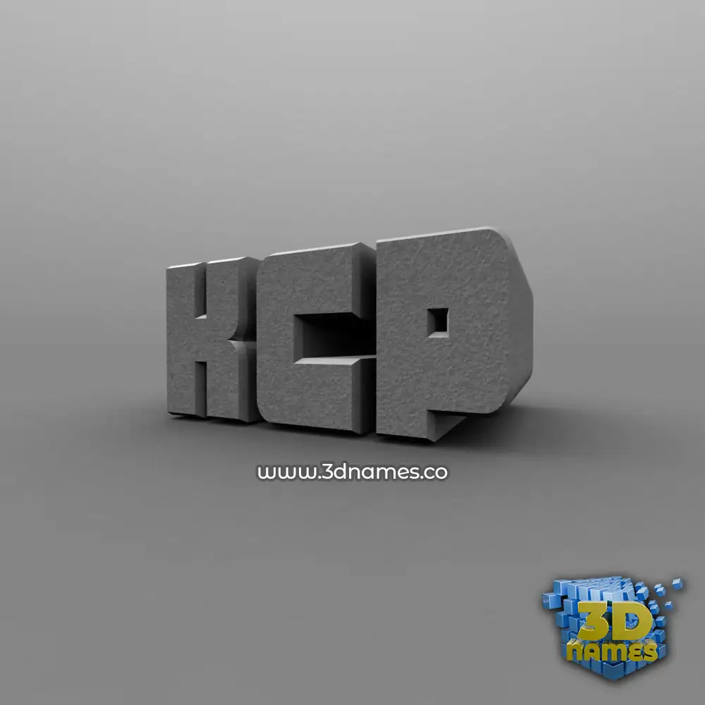 kcp in Solid Grey style - 3D name wallpaper