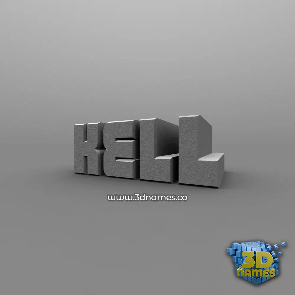 kell in Solid Grey style - 3D name wallpaper