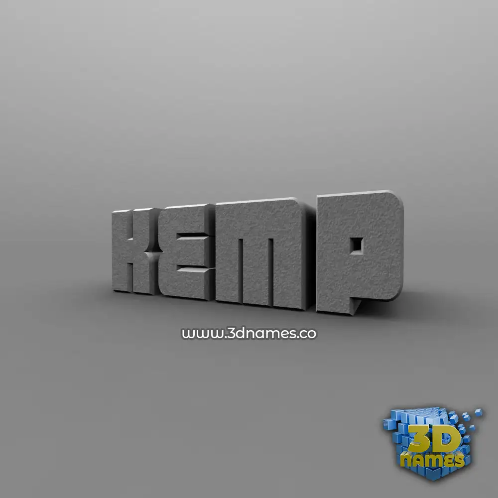 kemp in Solid Grey style - 3D name wallpaper