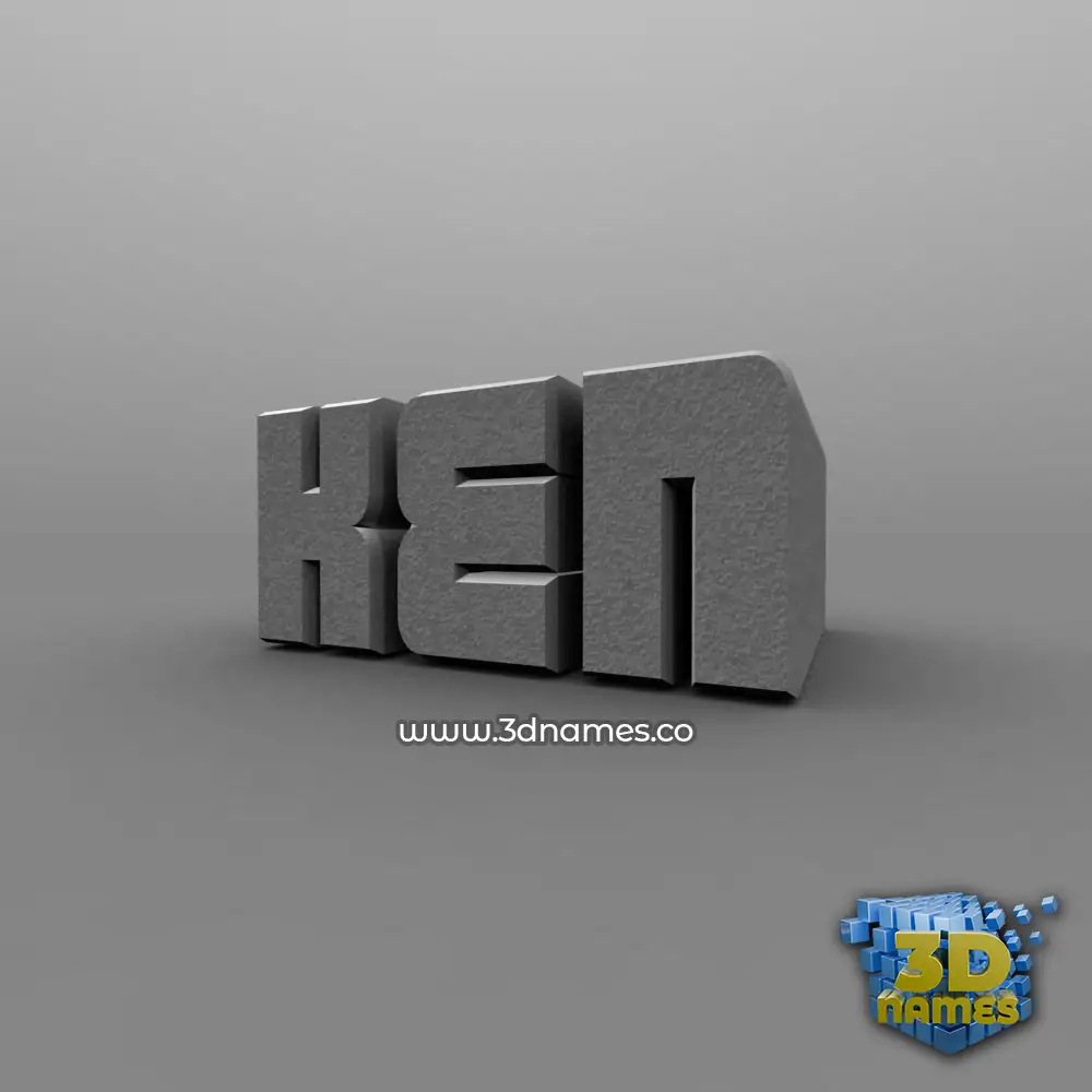 ken in Solid Grey style - 3D name wallpaper