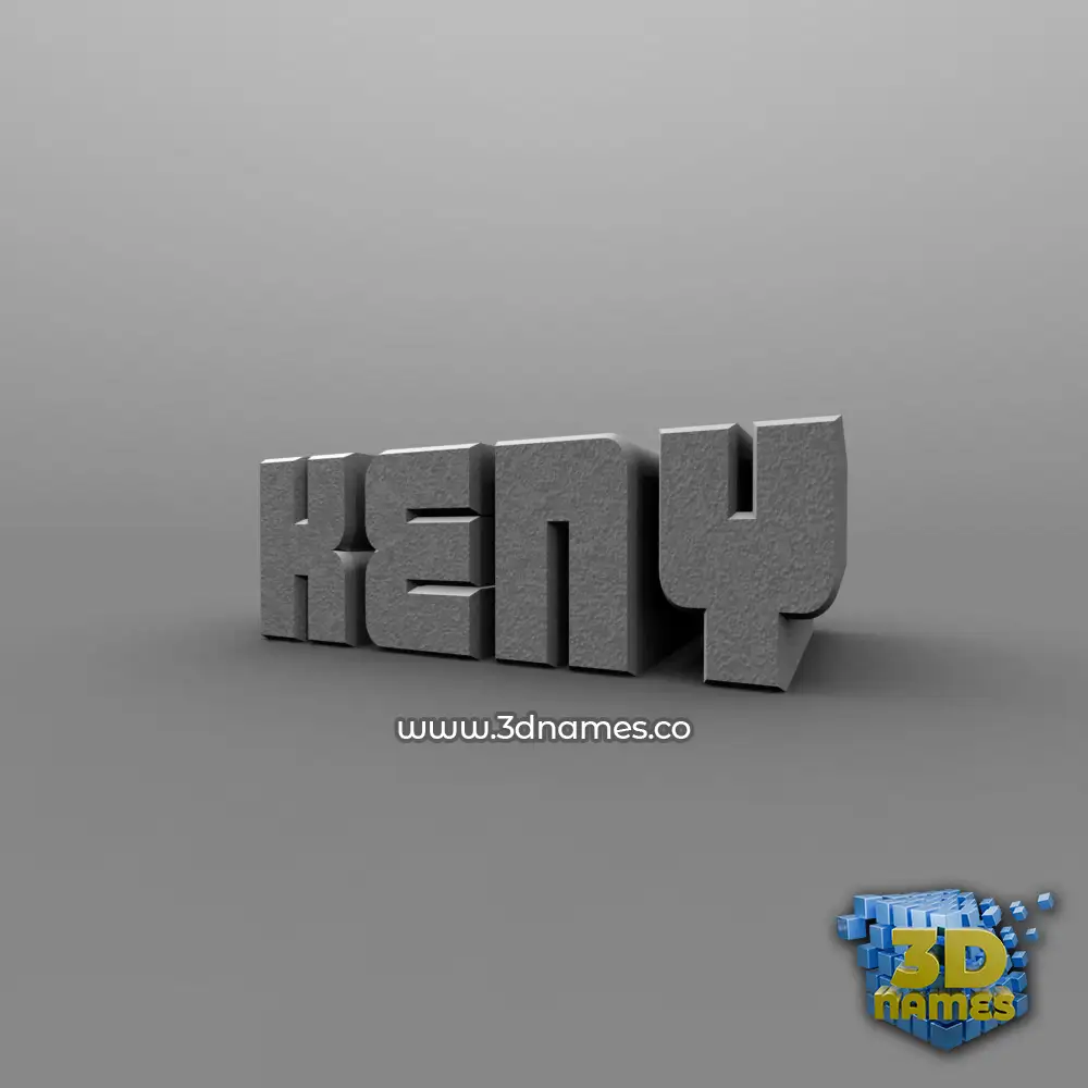 keny in Solid Grey style - 3D name wallpaper