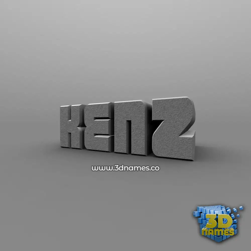 kenz in Solid Grey style - 3D name wallpaper