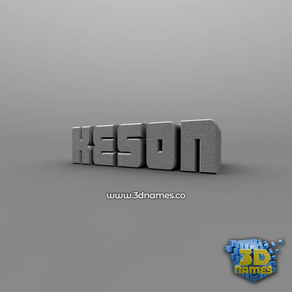 keson in Solid Grey style - 3D name wallpaper