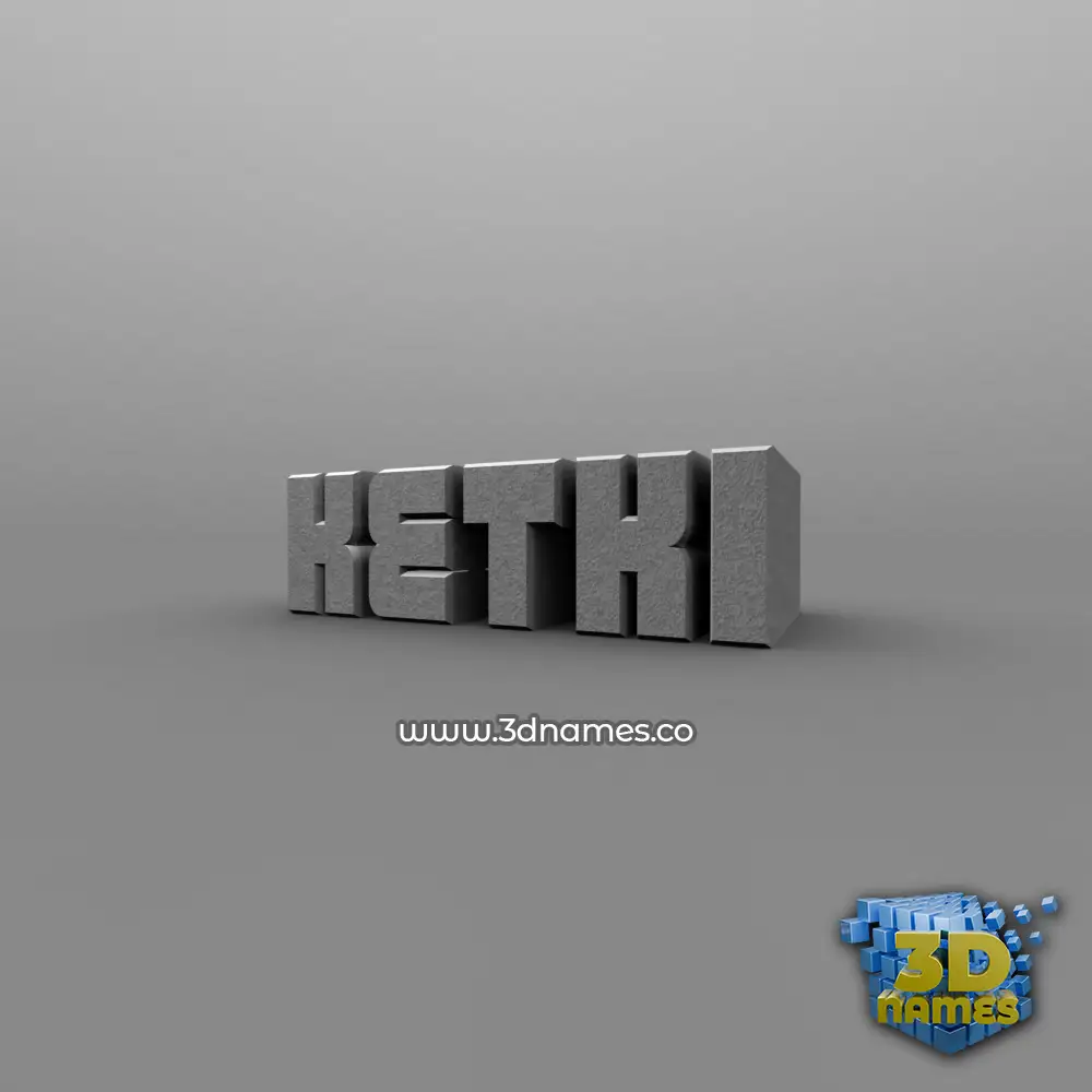 ketki in Solid Grey style - 3D name wallpaper