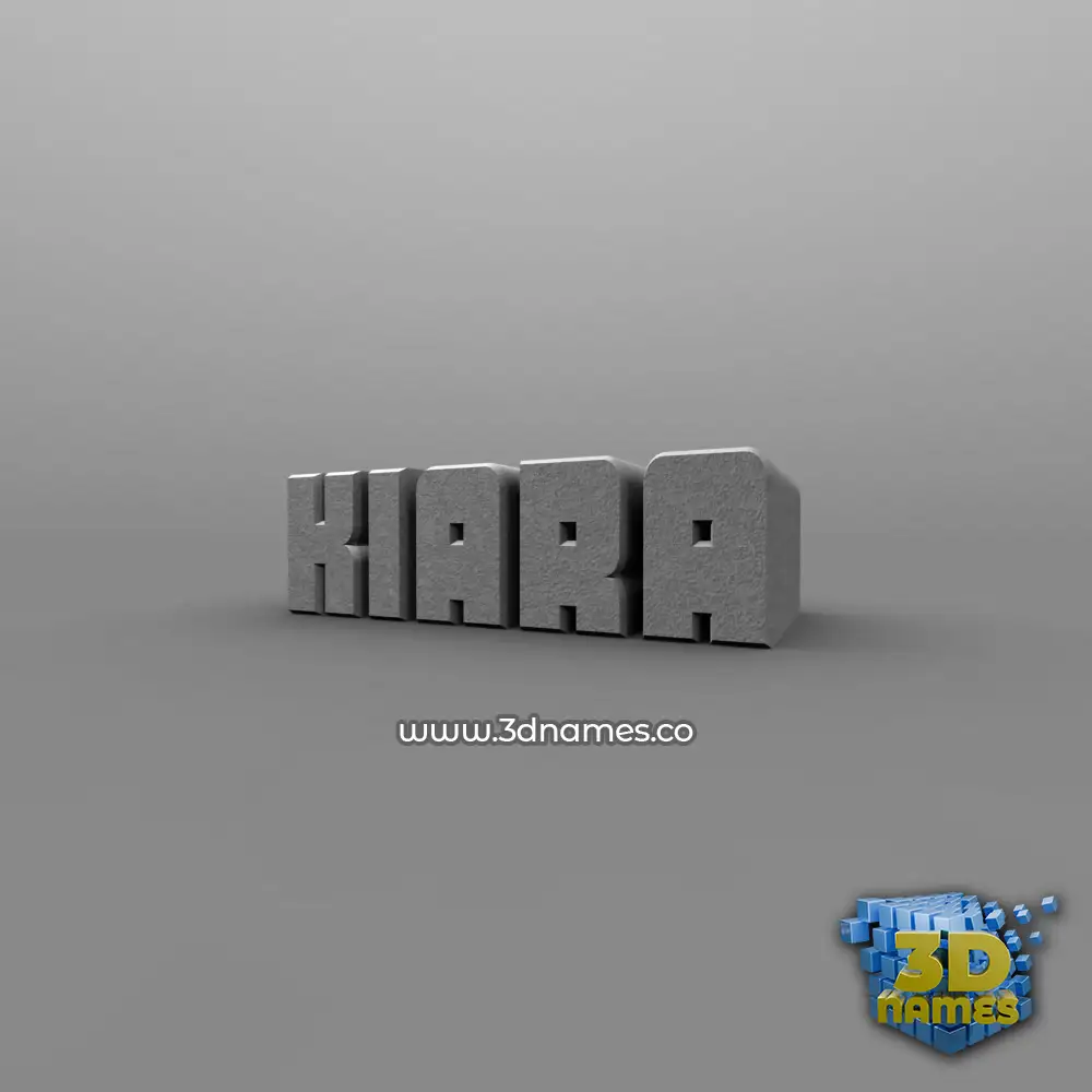 kiara in Solid Grey style - 3D name wallpaper