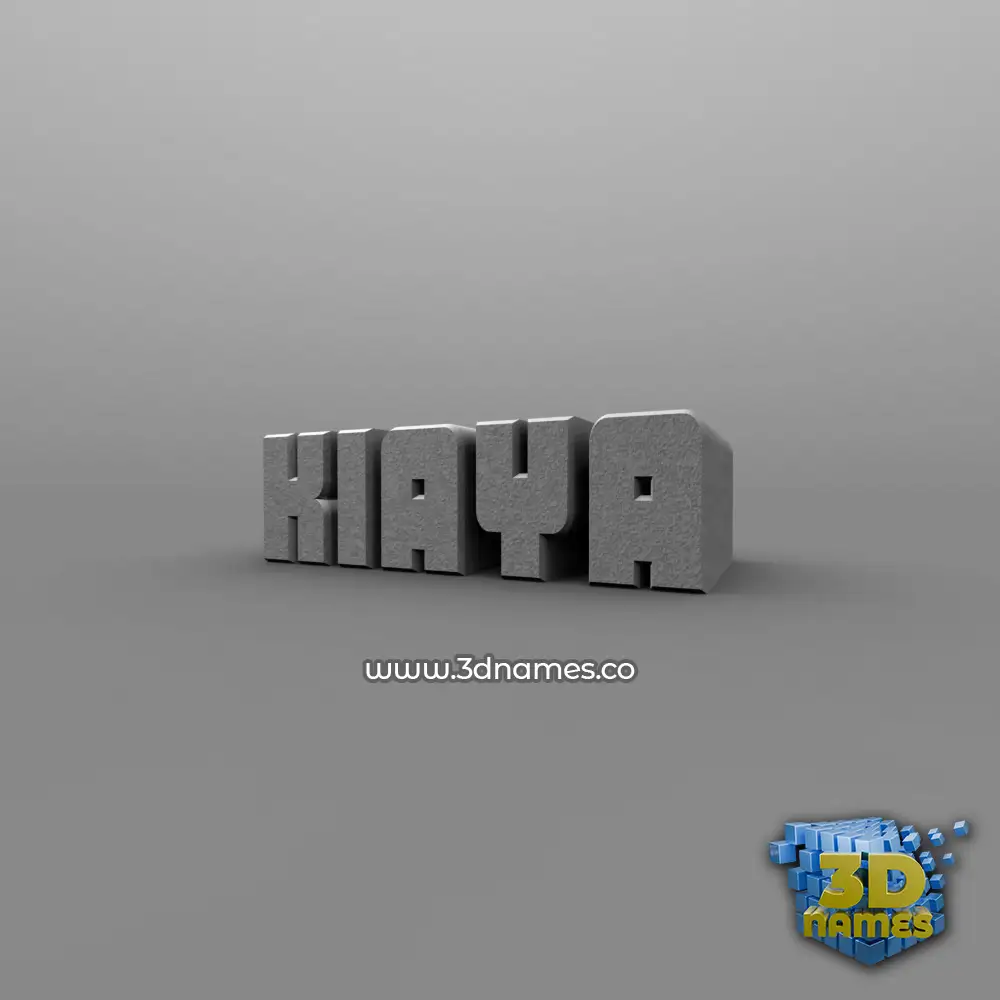 kiaya in Solid Grey style - 3D name wallpaper