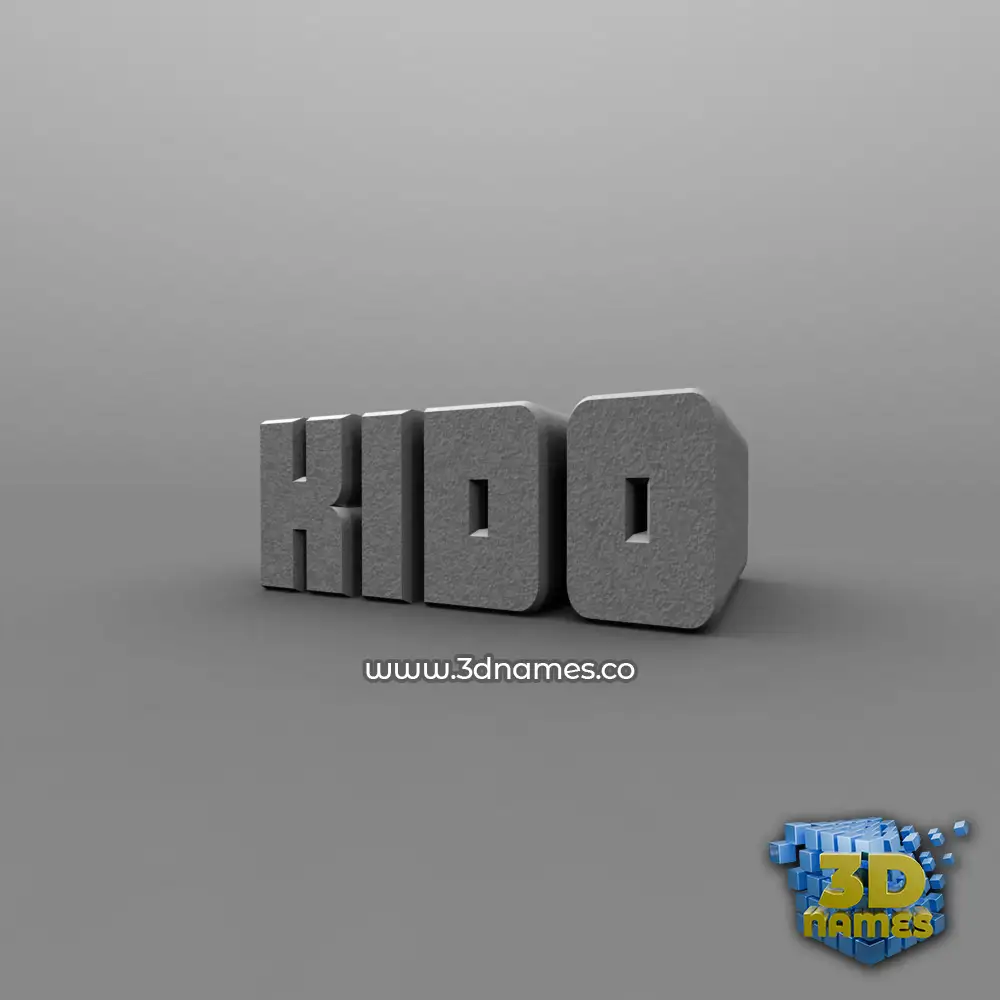 kido in Solid Grey style - 3D name wallpaper