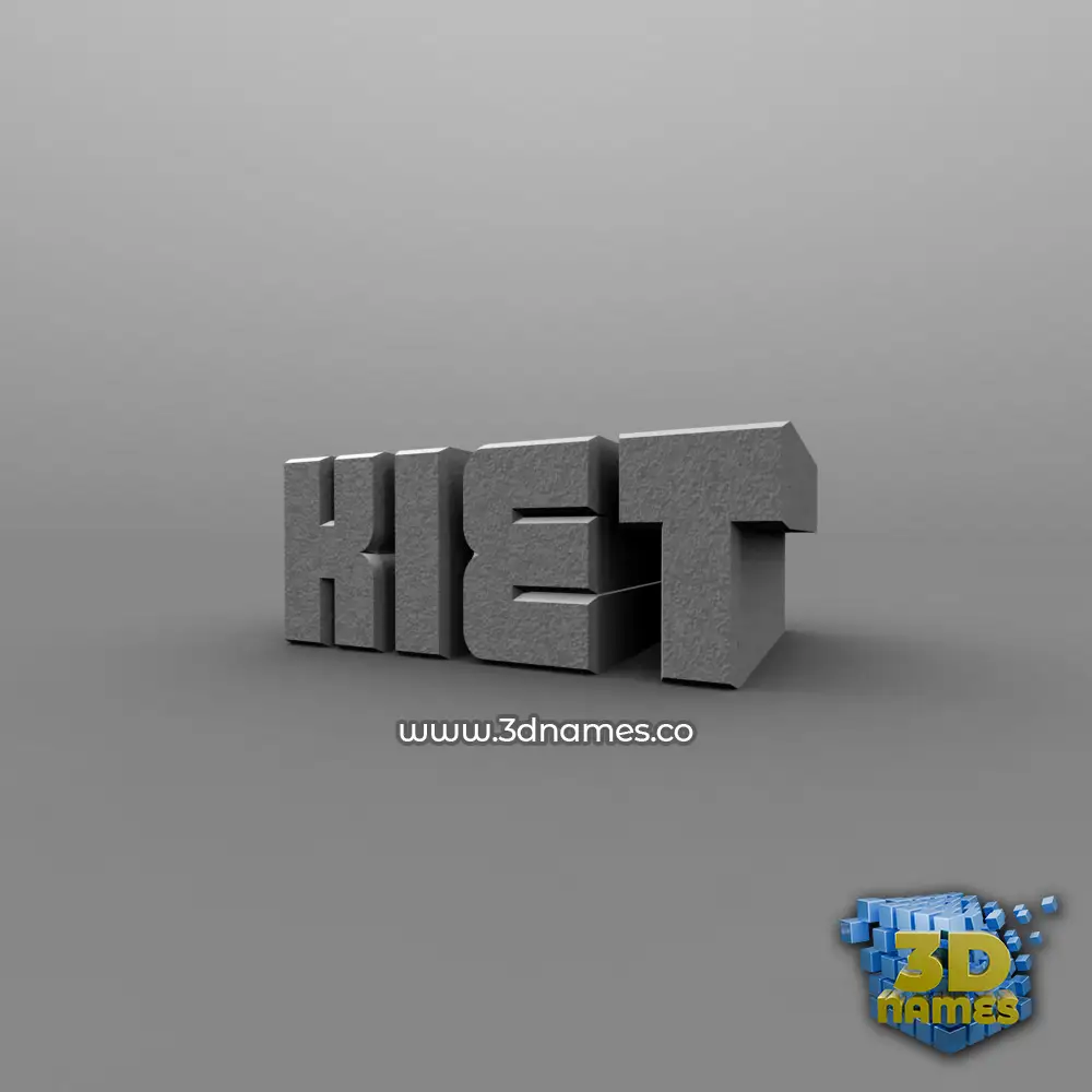 kiet in Solid Grey style - 3D name wallpaper