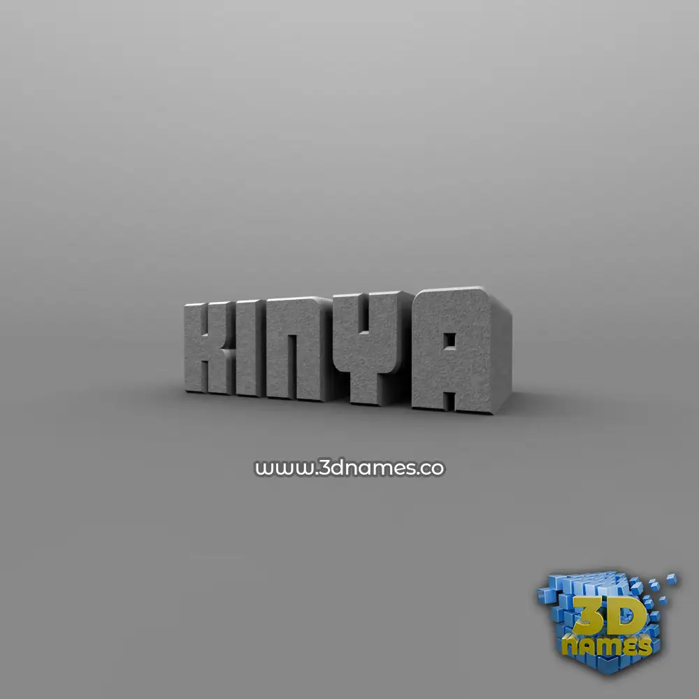 kinya in Solid Grey style - 3D name wallpaper