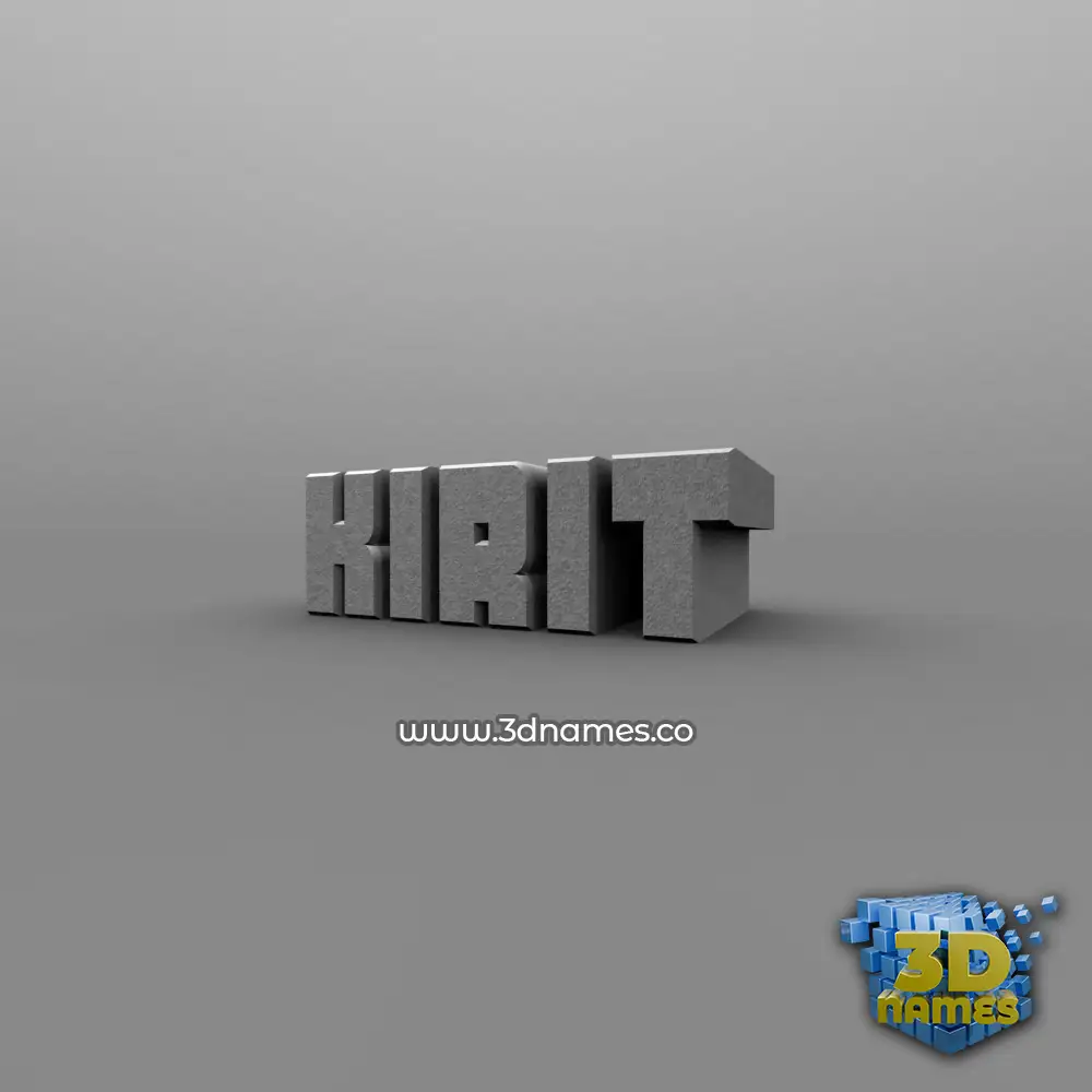 kirit in Solid Grey style - 3D name wallpaper