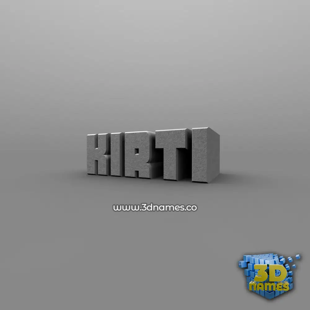 kirti in Solid Grey style - 3D name wallpaper