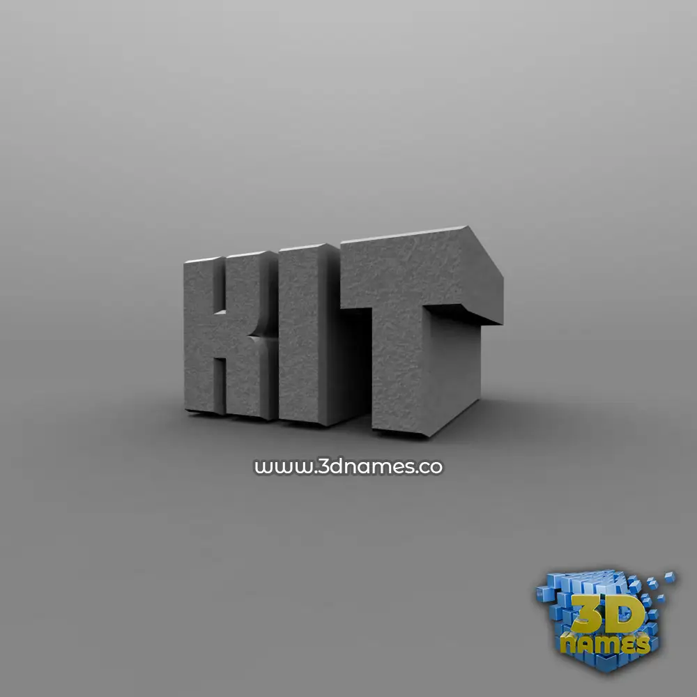 kit in Solid Grey style - 3D name wallpaper