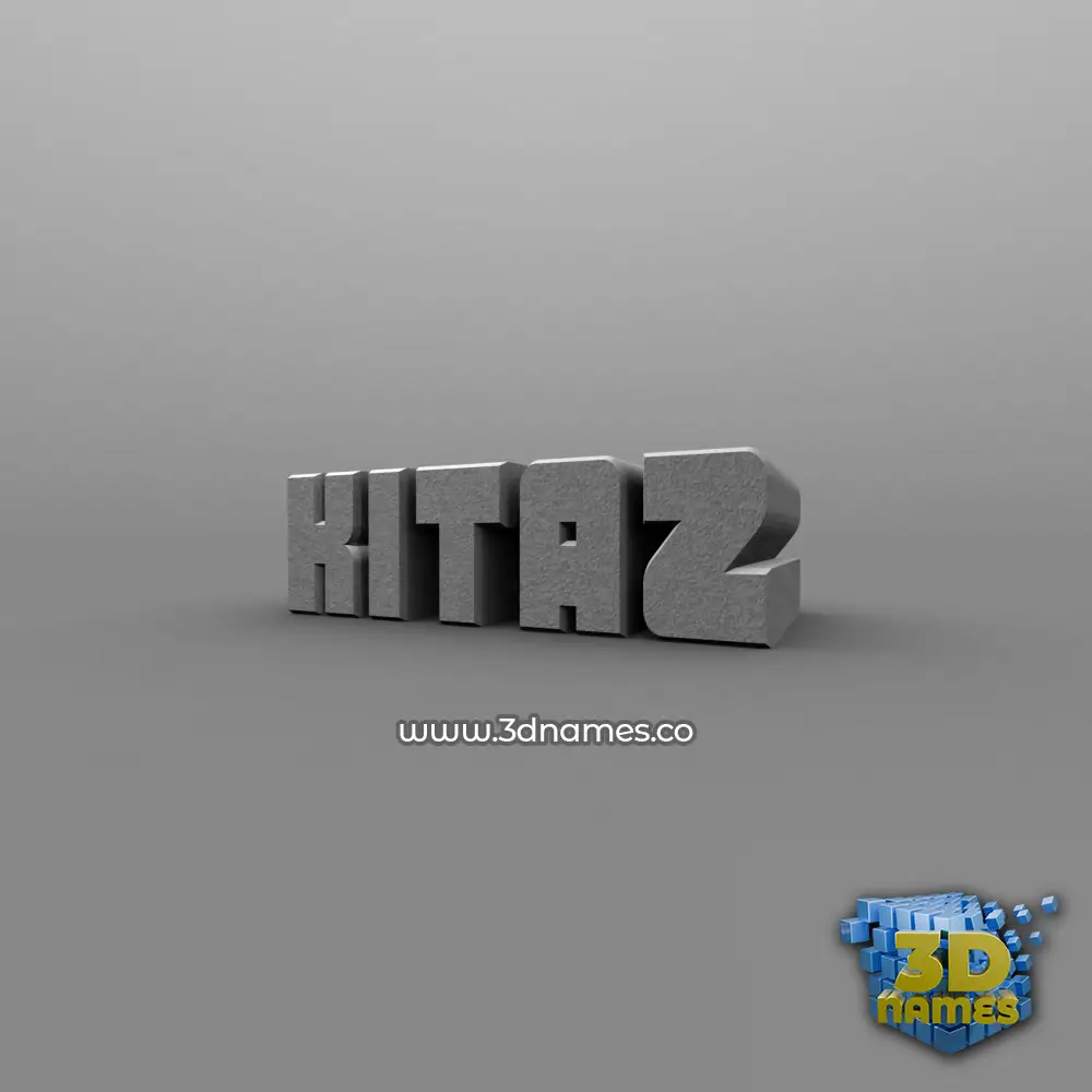kitaz in Solid Grey style - 3D name wallpaper