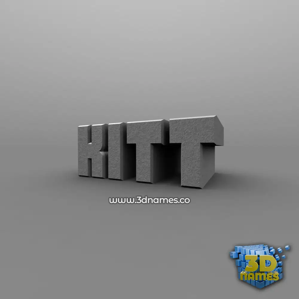 kitt in Solid Grey style - 3D name wallpaper