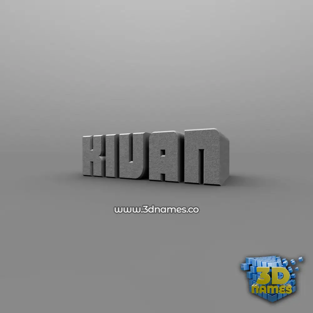 kivan in Solid Grey style - 3D name wallpaper