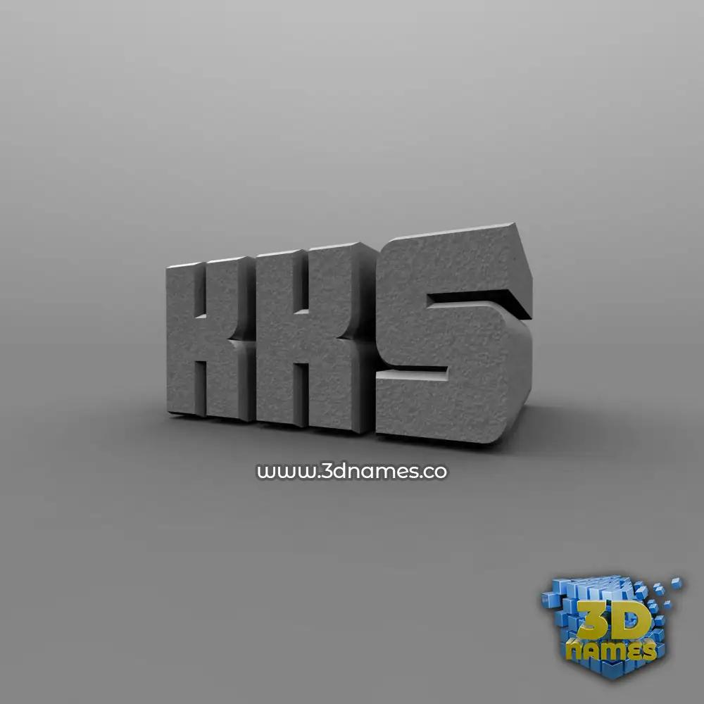 kks in Solid Grey style - 3D name wallpaper
