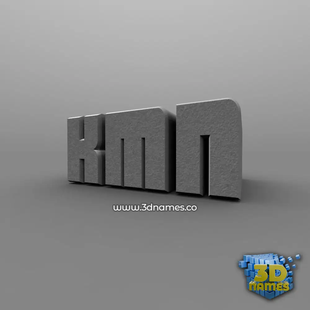 kmn in Solid Grey style - 3D name wallpaper