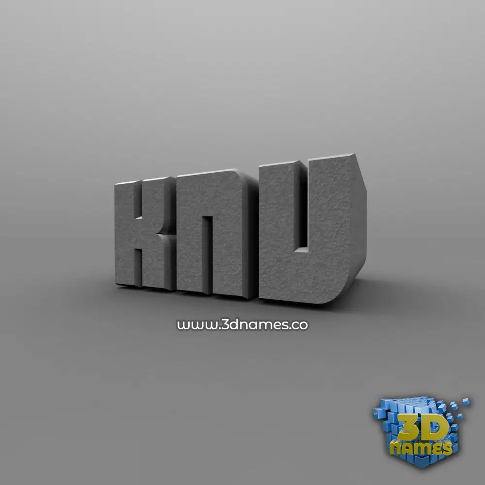 knv in Solid Grey style - 3D name wallpaper
